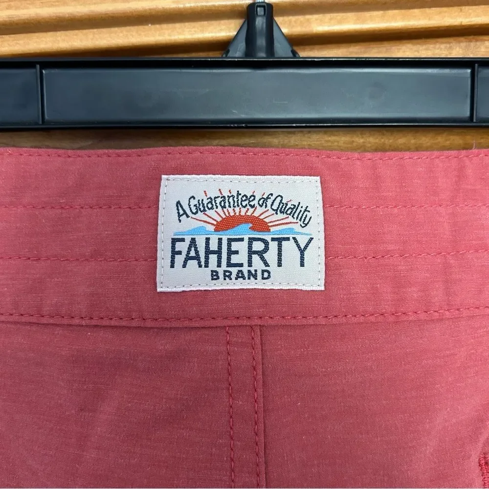 Faherty Retro Surf Stripe Boardshorts Size 40 Beach Summer Vacation Pool Swim